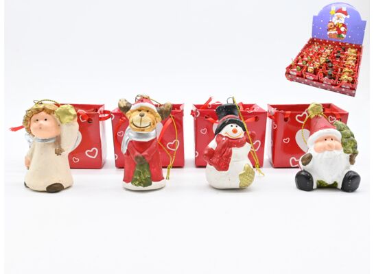 Zawieszka świąteczna 7 x 3 x 4 cm mix wzorów