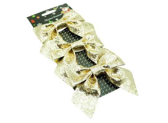 Kokardki 10 cm 3 sztuki złoty