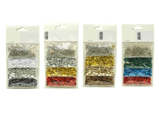 Zestaw cekin ze szpilkami mix kolorów