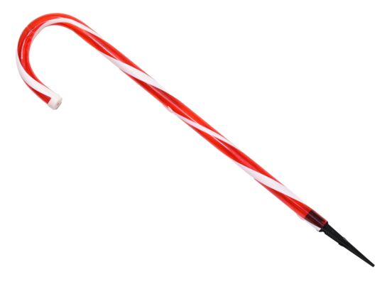 Laska plastikowa 75 cm biało-czerwony