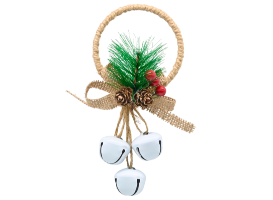 Zawieszka z dzwonkami i kokardą 18 cm