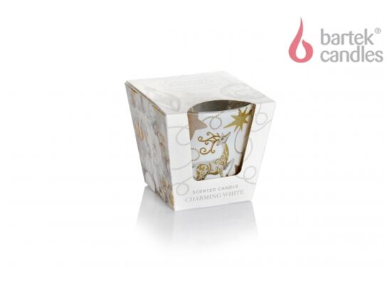 Świeca zapachowa w szkle Glamour Christmas 115 g charming white