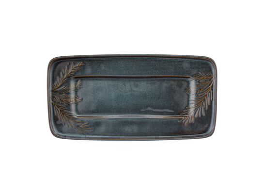 Półmisek cerammiczny prostokątny 28 cm zielono-brązowy