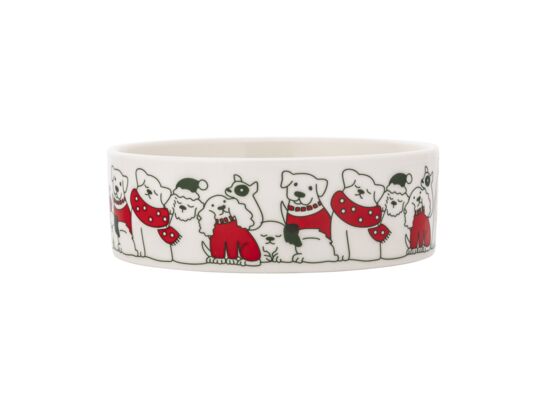 Miska porcelanowa dla psa świąteczna wzór III 15 x 15 x 5 cm