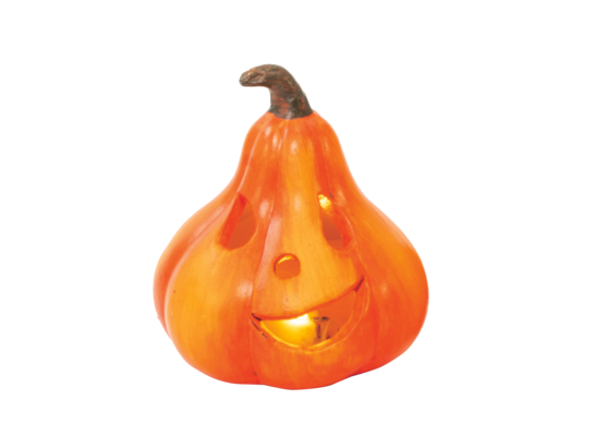 Dynia ceramiczna z LED 8,8 cm pomarańczowa