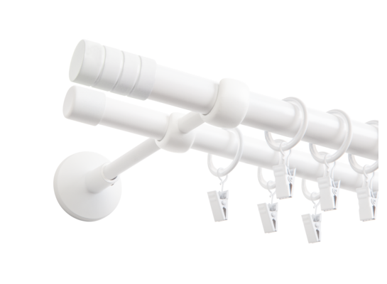 Karnisz podwójny Vito II 240 cm 19/16 mm biały mat GO/ON!