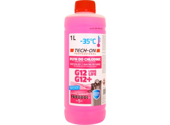 Płyn do chłodnic G12/G12+ 1 l TECH-ON