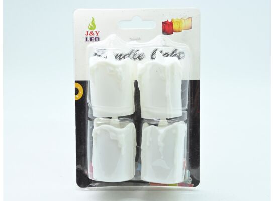 Zestaw świeczka LED ciepły biały 4 sztuki