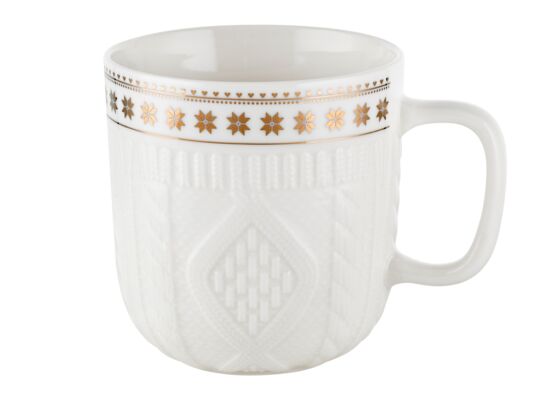 Kubek reliefowany ze złotym zdobieniem 340 ml