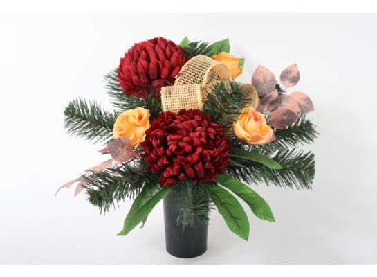 Stroik dekorowany w wazonie KWB-41 pomarańczowo-czerwony