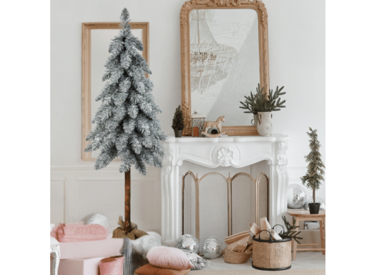 Choinka sztuczna na pniu ośnieżona 160 cm