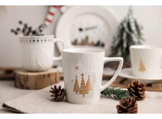 Kubek golden christmas tree 380 ml 6 sztuk