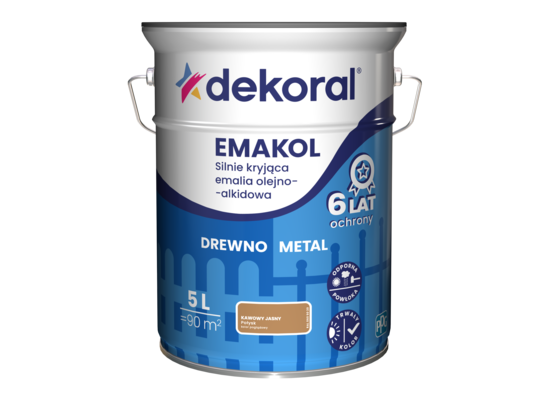 Emalia olejno-alkidowa EMAKOL Kawowy Jasny matowy 5 l Dekoral