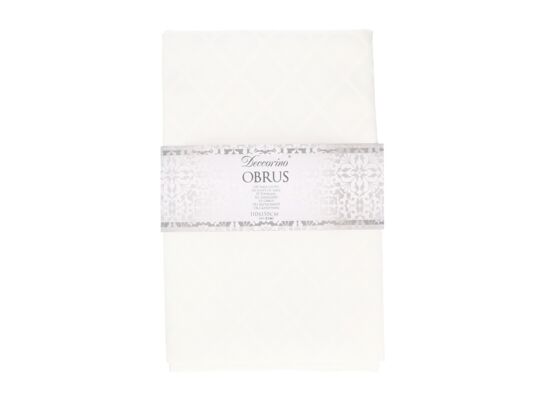 Obrus ROMBY 110 x 150 cm biały