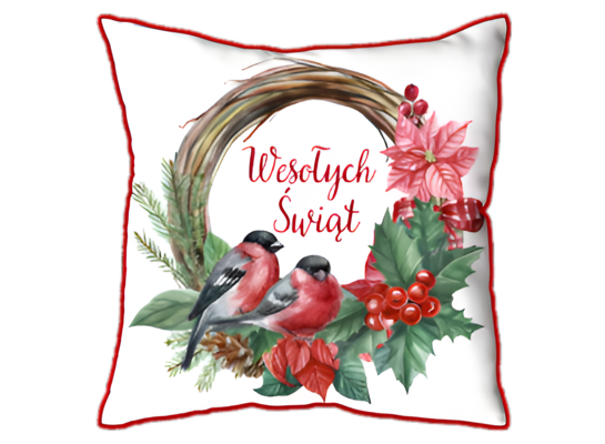 Poduszka świąteczna 45 x 45 cm wieniec