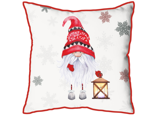 Poszewka na poduszkę świąteczna skrzat 45 x 45 cm