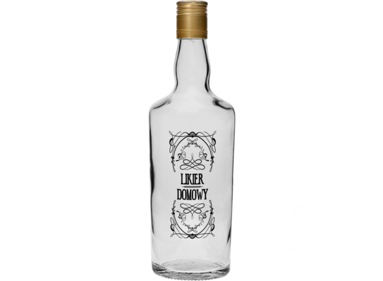 Butelka z zakrętką i nadrukiem likier domowy 0,5 l