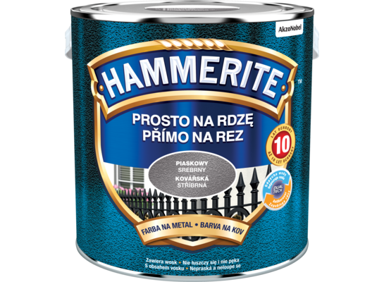 Farba antykorozyjna Prosto na rdzę Piaskowy Srebrny 2,5 l Hammerite