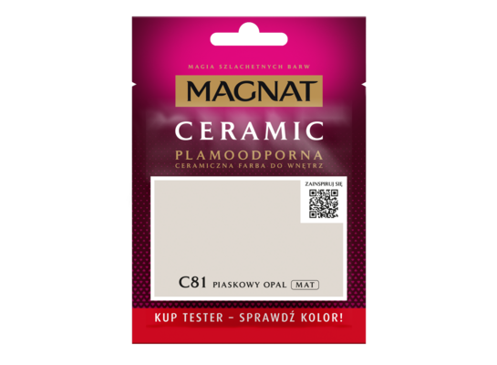 Farba ceramiczna MAGNAT Ceramic TESTER piaskowy opal C81 30 ml