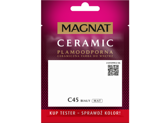 Farba ceramiczna MAGNAT Ceramic TESTER biały C45 30 ml