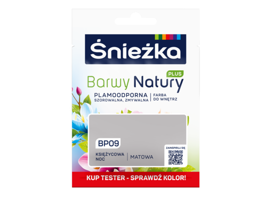 Farba lateksowa Barwy Natury PLUS TESTER księżycowa noc BP09 25 ml Śnieżka