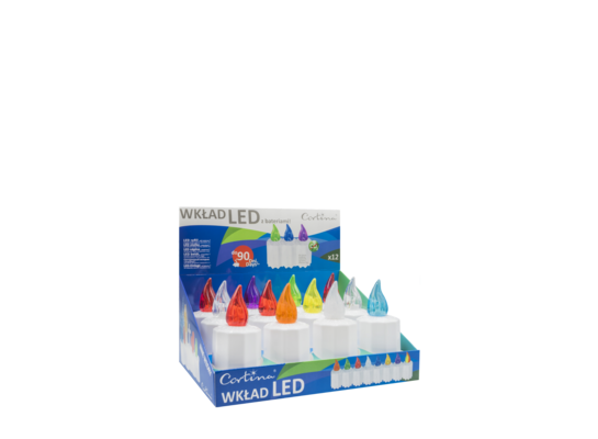 Wkład LED MELIUS 11 cm mix kolorów