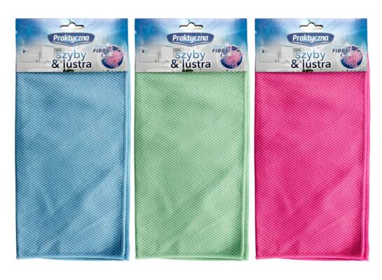 Ścierka z mikrofibry do powierzchni szklanych i luster Praktyczna