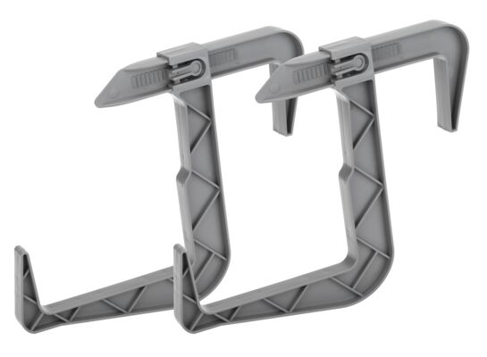 Komplet uchwytów do doniczek balkonowych rattan 23837 szary