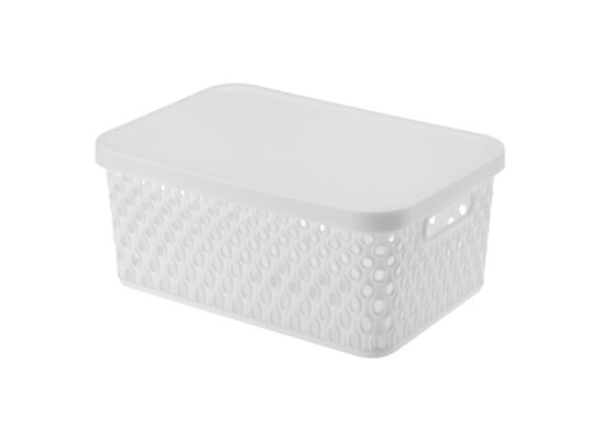 Koszyk 4,5 l z pokrywą Orion 03043 biały