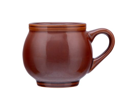 Kubek ceramiczny beczułka z uchem GRZANIEC 320 ml