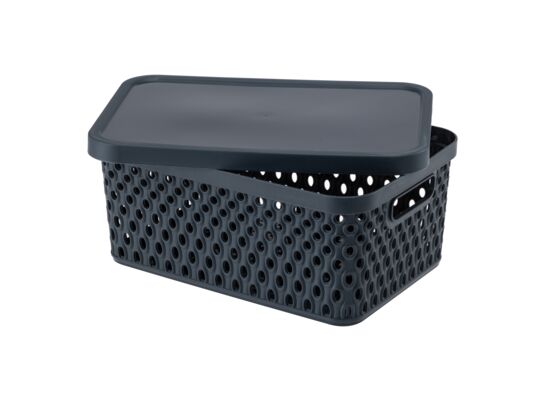 Koszyk 4,5 l z pokrywą Orion 03043 szary