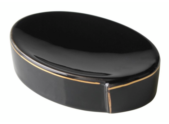 Mydelniczka Fold 12 x 8 x 2 cm czarno-złoty