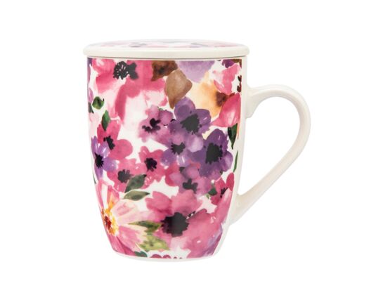 Kubek NBC z zaparzaczem i pokrywką 340 ml w opasce