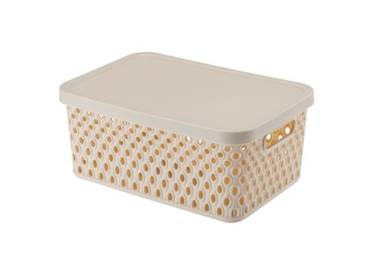 Koszyk 4,5 l z pokrywą Orion 03043 beż