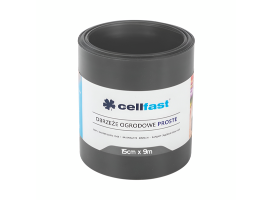 Obrzeże ogrodowe proste 15 cm x 9 m grafitowe Cellfast