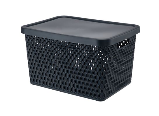 Koszyk 18 l z pokrywą Orion 03104 szary