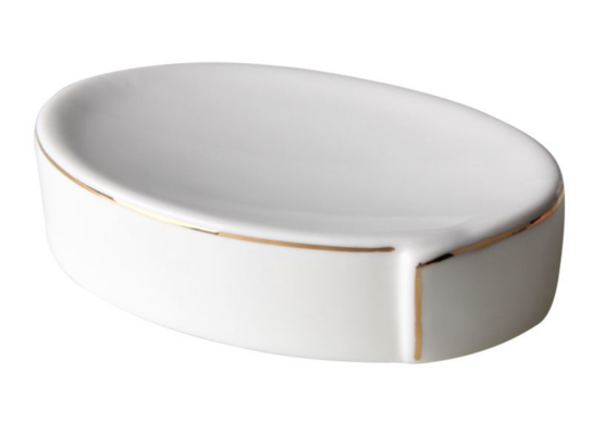 Mydelniczka Fold 12 x 8 x 2 cm biało-złoty