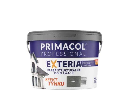 Elewacyjna farba strukturalna Exteria szary 9 l