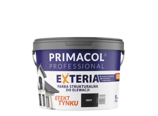 Elewacyjna farba strukturalna Exteria grafitowy 9 l