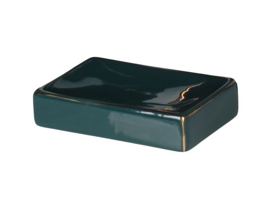 Mydelniczka Eryn 11,5 x 8,5 x 3 cm zielono-złoty