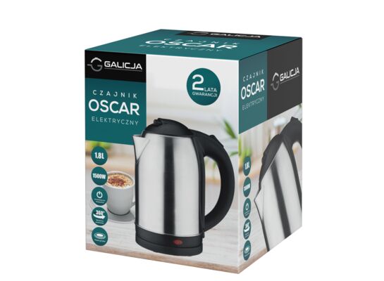 Czajnik elektryczny nierdzewny Oscar 1,8 l 27744