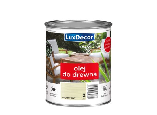 Olej wodny do drewna antyczny biały 0,7 l Luxdecor