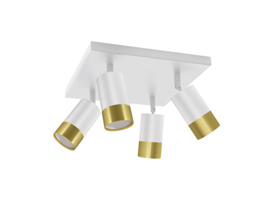 Listwa sufitowa Puzon SPT GU10 4D biało-złoty Strühm