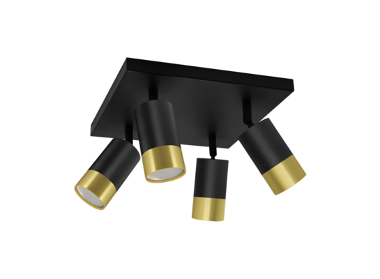 Listwa sufitowa Puzon SPT GU10 4D czarno-złoty Strühm
