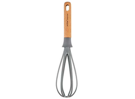 Trzepaczka z drewnianym uchwytem szary 30 x 7 x 7 cm