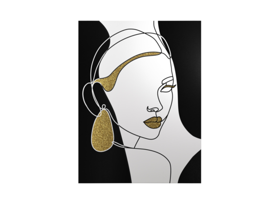 Obraz Canvas Glitter 60 x 80 cm ST735 Gold linear