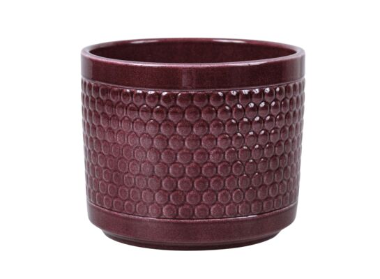 Osłonka ceramiczna cylinder 996 14 cm bordowy lazur