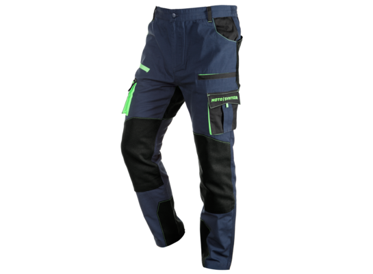 Spodnie robocze z odblaskami Motosynteza 100% bawełna rip stop S