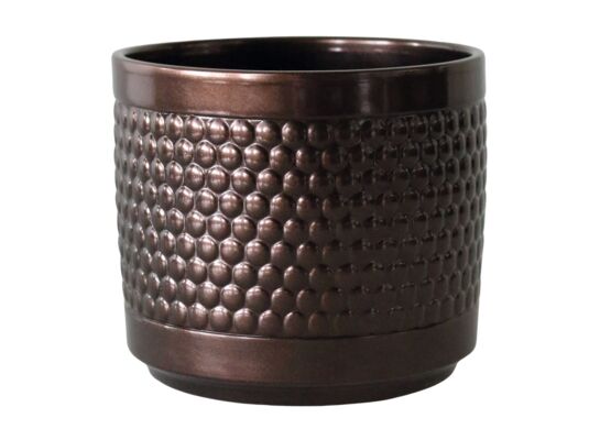 Osłonka ceramiczna cylinder 996 16 cm miedziany brąz