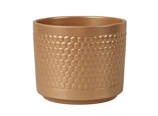 Osłonka ceramiczna cylinder 996 14 cm perłowy złoty